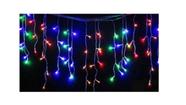 Cortina Cascata 192 Leds Natal 1,5 x 1,8 metros Colorida 110v - Fuxing