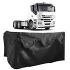 Cortina Cetim Frente E Lateral Para Iveco Stralis Cinza