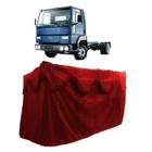 Cortina Chinil Com Babado Traseira Para Ford Cargo Vermelho