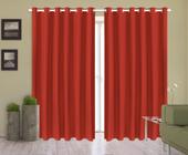 Cortina Corta Luz 2,00m X 2,50m 100% Blackout PVC Vermelho Para Sala Ou Quarto Para Varão Simples