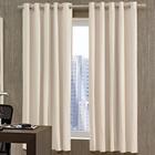 Cortina Corta Luz Blackout 1,30m x 1,70m com Ilhós Bege PVC Bella Janela