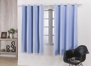 Cortina Corta Luz Com Blackout Pvc Azul Com Voil 2,80X1,60M