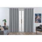 Cortina Corta Luz PVC 100% Blackout 2,80m x 1,40m para Sala Quarto Escritório Ilhós Cromado Blecaute