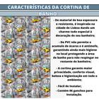 Cortina De Box Banheiro Nova Iorque Com Ganchos - Vida Pratika