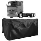 Cortina De Cetim Jogo 02 Peças Meio Para Volvo Fh Alto Cinza