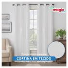 Cortina de Luxo Branco 3x1.50 Metros Decorativa Magic Cover