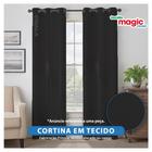 Cortina de Luxo Preto 4x1.50 Metros Decorativa Magic Cover