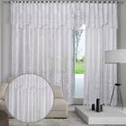 Cortina De Renda Sala Interlar 350x220 Cm Roseiral Cor Branco