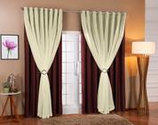 Cortina De Voil C/ Forro Blackout Tecido 5,00x2,40 Sala E Quarto Várias Cores