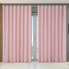 Cortina Dual Forro Voil Ge Belga 4,00m x 2,70m Rosa