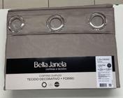 Cortina Duplex 4,20 x 2,80 Lisa Cromo Bella Janela