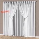 Cortina Eudora Semi-Blackout Cinza 2,60m x 1,70m altura - Varão de até 2m