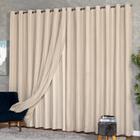Cortina Gaze de Linho com Blackout em Tecido 4,00 x 2,60 para Sala ou Quarto de Luxo Elegante