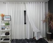 Cortina Gaze Linho Com Forro 6,00X2,60M Branca Decore&Cubra