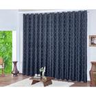 Cortina Jacquard 3,00 x 2,80 Para Sala e Quarto Preta - HD Enxovais