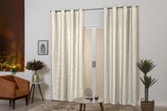 Cortina Jacquard 3M X 2,50M Palha Sala Quarto Cozinha