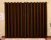 cortina jacquard marron semi blackout em tecido 4,00x2,50