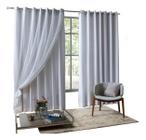 Cortina Luxo Blackout Para Sala Quarto 4,20 X 2,70 Voil/voal Linho