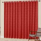 Cortina Nobre Jacquard Vermelho 2,00m x 1,70m p/ Varão Simples