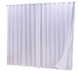 Cortina Oxford com linho 3,00x2,80 Para Trilho Duplo