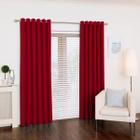 Cortina Oxford Vermelho 300X270 Sala/Quarto Fabritex