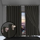 cortina par apartamento blackout Bruna 5,50 x 2,30 preto