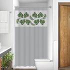 Cortina para Box Banheiro com Visor Costela de Adão com Gancho Anti Mofo Resistente Alta Qualidade PVC Várias Cores - En