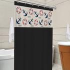 Cortina para Box Banheiro com Visor Marinheiro com Gancho Anti Mofo Resistente Alta Qualidade PVC Várias Cores - Envio I