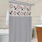 Cortina para Box Banheiro com Visor Marinheiro com Gancho Anti Mofo Resistente Alta Qualidade PVC Várias Cores - Envio I