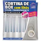 Cortina Para Box Com Ilhós ou Gancho Reforçado Lavável