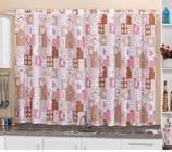 cortina para cozinha bule em tecido oxford 2,40x1,50