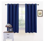 Cortina para cozinha sala e quarto decoração de casa e hotel 3,00mX1,40m Tecido Oxford Liso azul