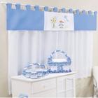 Cortina Para Quarto de Bebê Pipa Azul 03 Peças - Coleção Sensação