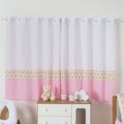 Cortina Para Quarto Infantil e Bebê Princesa Rosa