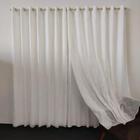 Cortina Para Quarto Voil Franzida Forrada 4,00x2,50