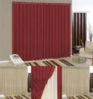 cortina para sala 300cm x 260cm de cetim amassado com forro micropercal 180 fios