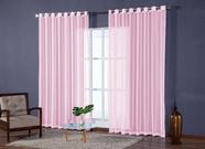 cortina para sala em tecido voal liso rose 5,00x2,50