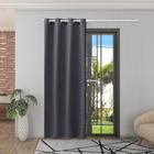 Cortina Para Sala Ou Quarto Jasmim Folha Única 1,40x2,20M Cinza