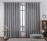 Cortina Para Sala Quarto Madras 2,00X1,70 Ilhos Cinza Claro