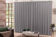 cortina para sala quarto voal liso cinza 3,00x2,20