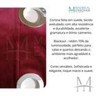 Cortina Para Sala Veludo Suede 3,00X2,50M Sultan Vinho