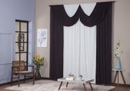 Cortina Paris 4,00 x 2,80 com Bando Sala Quarto Porta Balcão Malha Gel Varão Simples - Ametista Decorações