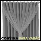 cortina pé direito blackout Fiori 5,50 x 3,80 varão palha