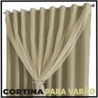 cortina pé direito blackout Lisboa 5,50 x 3,50 tecido marrom