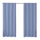 Cortina Quarto Blackout Azul PVC Liso 2,80x2,30 Para Varão