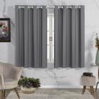 Cortina Quarto Cinza 2,80x1,80 Blackout PVC Liso