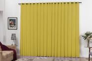 Cortina Quarto E Sala 3,00X2,50 Com Ilhos Para Varão Amarelo