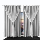 Cortina Quarto Para Sala E Blecaute Bia 8,90 X 2,40 Branco