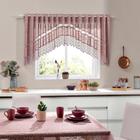 Cortina Renda Cozinha Cascata 3,00 M X 1,00 Alt Rose - Interlar