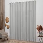 Cortina Roma 6,00X2,30 Com Ilhós Para Varão Simples Cinza - Home Fernandes